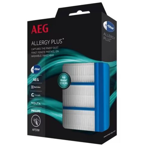 AFS1W - Umývateľný HEPA s-filter Allergy Plus pre vysávače AEG Electrolux Philips FC8038-01 1924993304 9001677682 9001677690
