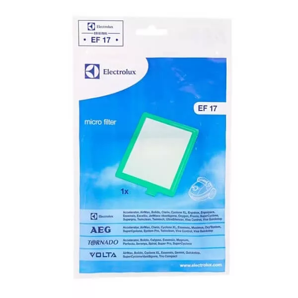 EF17 microfilter Hygiene Filter for vacuum cleaners AEG Electrolux Philips Zanussi 9092880526, 9001963819, 9001951509 AEF08 F1800 Menalux