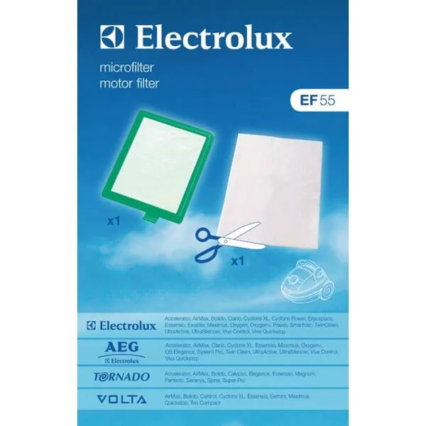 EF55 sada filtrov (motorový filter EF1 ako EF54 a mikro filter EF17) Electrolux do vysávača Ergospace Clario Airmax UltraSilencer ClassicSilence