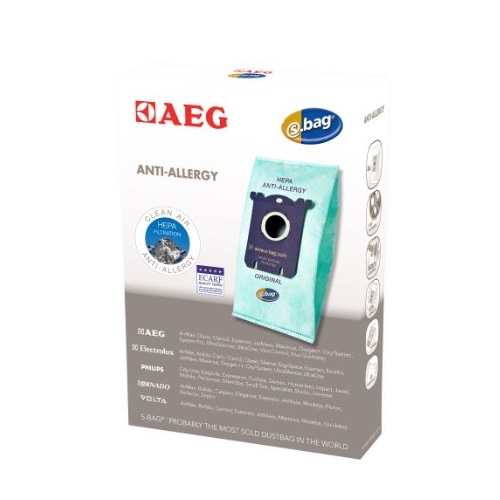 GR206 AEG vrecká E206S s-bag Anti-Allergy do vysávača (box 4ks) 9001684605 9001684761 AEG GR206S Electrolux Philips FC802204 bags for vacuum cleaner