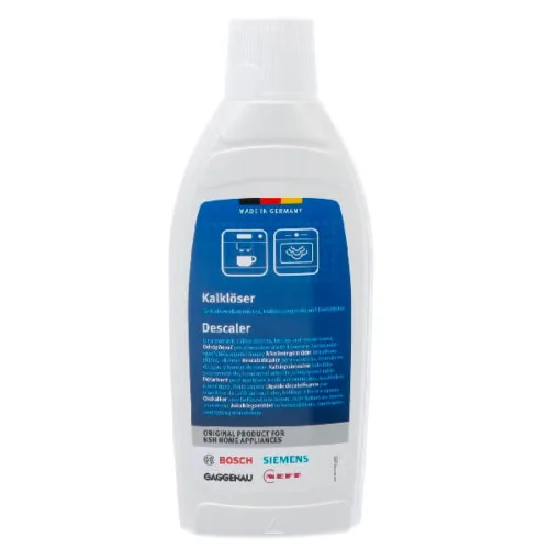 Tekutý odvápňovač Bosch 500ml 00312521 00311968 Siemens Gaggenau Neff 00311680 00310451 00311138 parne rury kavovary kalkloser descaler automatic coffee machines ovens