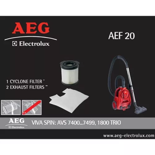 AEF20 sada filtrov VIVA SPIN AVS AEG Electrolux 9001966689, 9001966143 AVS 7400...7499