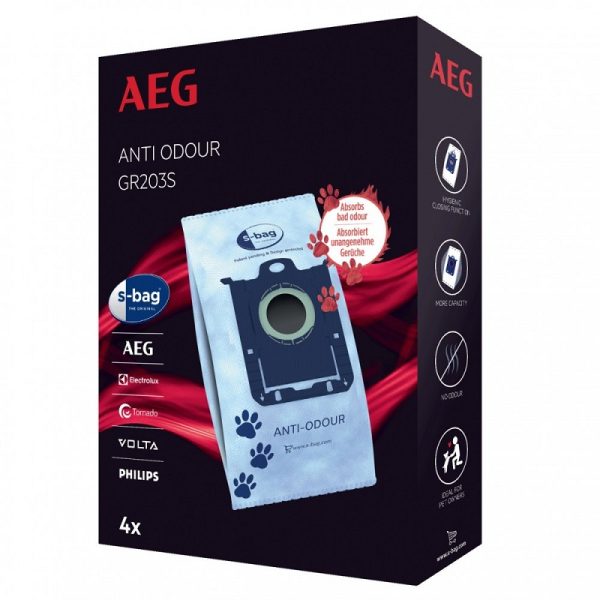 Electrolux s-bag E203S Anti-Odour vrecká (4ks) 9001684597 - AEG Electrolux Philips - GR203S
